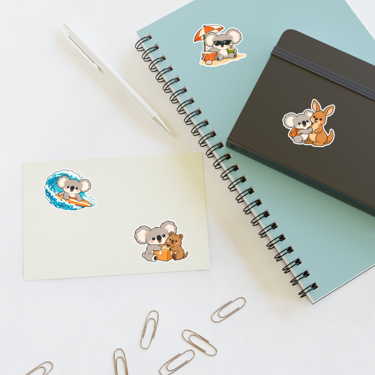 코알라서울 호주 친구들 스티커 4종 시트 | Aussie Friends Sticker Sheet