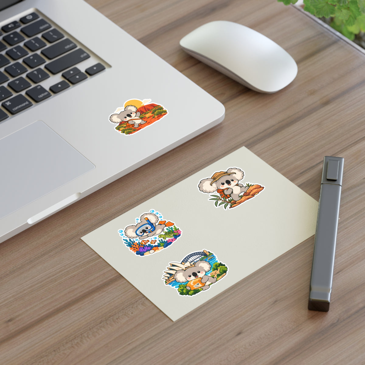 코알라서울 호주 여행 스티커 4종 시트 | Australian Adventures Sticker Sheet
